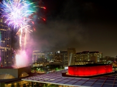 Fireworks over the Winspear Opera House Fireworks over the Winspear Opera House