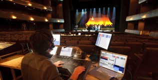 sound booth in the Winspear Opera House Margaret McDermott Performance Hall sound booth in the Winspear Opera House Margaret McDermott Performance Hall